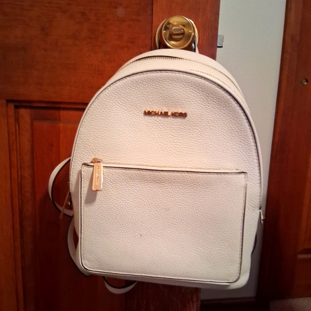 Michael Kors White Backpack